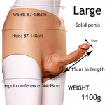 Wearable Strap-On Dildo Panties Underwear with Penis with Realistic Testicles