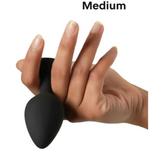 Silicon Anal Plug, Diamond base Medium, Black