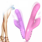 Rabbit Vibrator for Clitoris & G-spot with Silicone Tongue