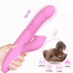 Rabbit Vibrator for Clitoris & G-spot with Silicone Tongue