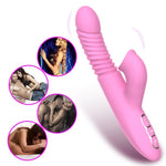 Rabbit Vibrator for Clitoris & G-spot with Silicone Tongue