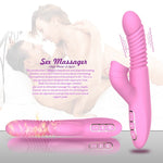 Rabbit Vibrator for Clitoris & G-spot with Silicone Tongue