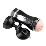 Realistic Vagina and Mouth 2 in 1 Vibrating Plus Voice with Suction Cup Male Masturbator