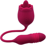 Wild Rose - 10 Speed Vibrating Flicking Silicone Rechargeable Tongue Vibrator