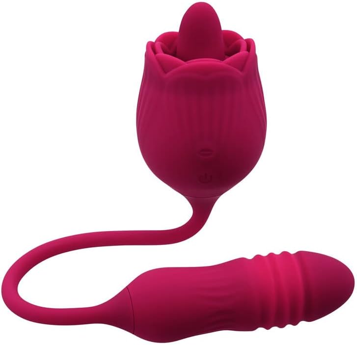 Wild Rose - 10 Speed Vibrating Flicking Silicone Rechargeable Tongue Vibrator