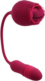 Wild Rose - 10 Speed Vibrating Flicking Silicone Rechargeable Tongue Vibrator