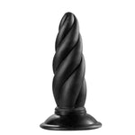 Spiral Anal Butt Plug Mega Size -Black