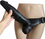 12 Inches Strap-On Huge Black Dildo Solid Penis For Lesbian Toys