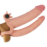 Pleasure Extender Vibrating Double Penetration Penis Sleeve