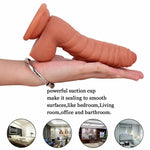 Realistic Flesh Ribbed Dragon Dildo -7 Inch