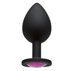 Silicon Anal Plug, Diamond base Medium, Black