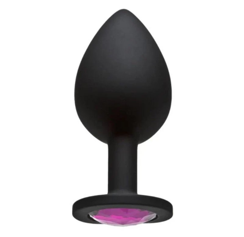 Silicon Anal Plug, Diamond base Medium, Black