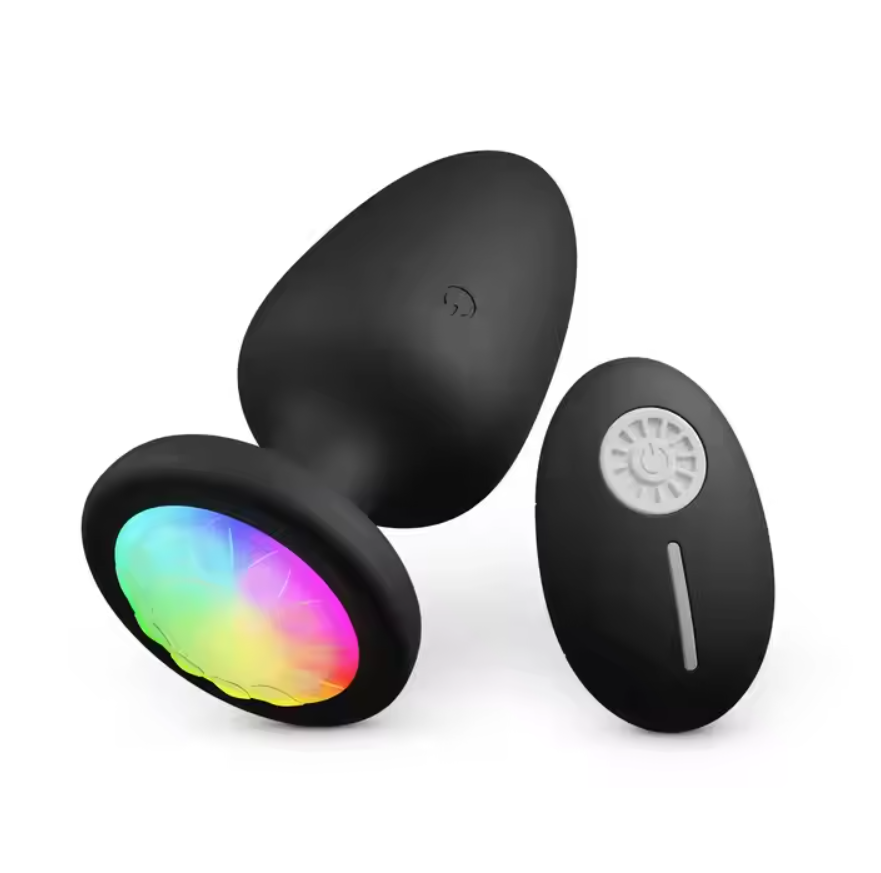 Remote Control Vibrating Anal Plug with LED Light Remote Control Vibrating Anal Plug with LED Light