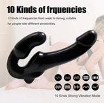 Vibrating Strapless Silicone Strapon Dildo