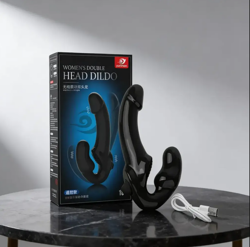 Vibrating Strapless Silicone Strapon Dildo