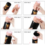 PORTABLE BEER BOTTLE MALE MASTURBATION CUP