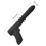 Automatic Telescopic Thrusting Black Dildo