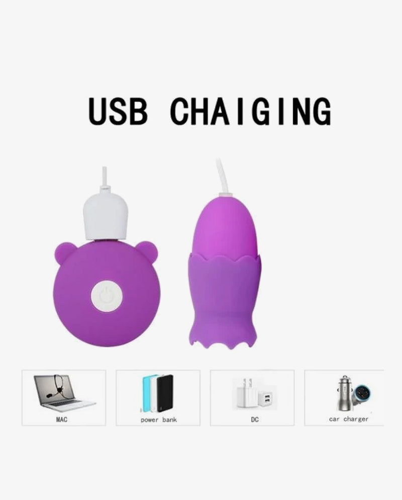 20 Speed Licker, Sucker And Vaginal Bullet Vibrator With USB - [Adultskart.com]