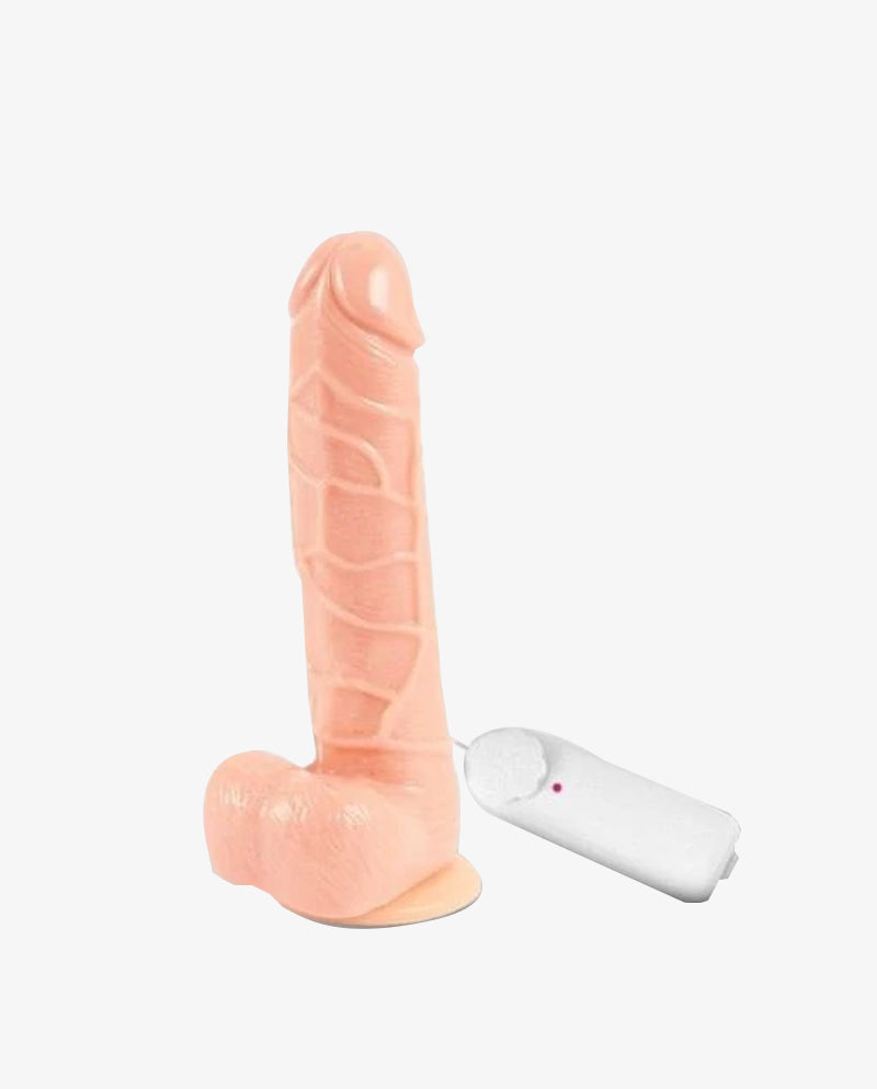 6 Inch Realistic Dildo With Vibration And Suction Cup - [Adultskart.com]