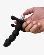 Black Vibrating Silicon Anal Plug - [Adultskart.com]