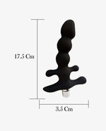 Black Vibrating Silicon Anal Plug - [Adultskart.com]