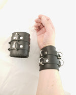 Double Buckle Bondage Cuffs - [Adultskart.com]