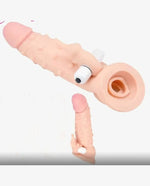 DRAGON VIBRATING SILICONE REUSABLE PENIS SLEEVE - [Adultskart.com]