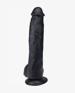 Huge Black 12 Inch Thick Realistic Suction Cup Waterproof Dildo - [Adultskart.com]