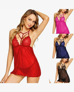 Net Single Pc Sleeveless Plain Babydoll Set for Women