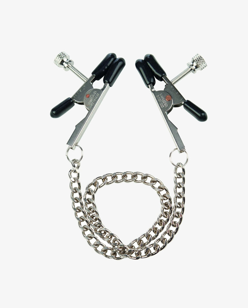 Non-Piercing Bullnose Nipple Clamp and Chain - [Adultskart.com]