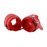 Super Soft Leather Handcuffs With Adjustable Fur Cuffs, Strong And Durable Bangle Bracelet Handcuffs