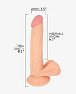 Realistic 8.5 Inch Vibrating Dildo with Suction Cup