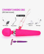 Rechargable Wand Massager Adult Toy With 10 Vibration Modes - [Adultskart.com]