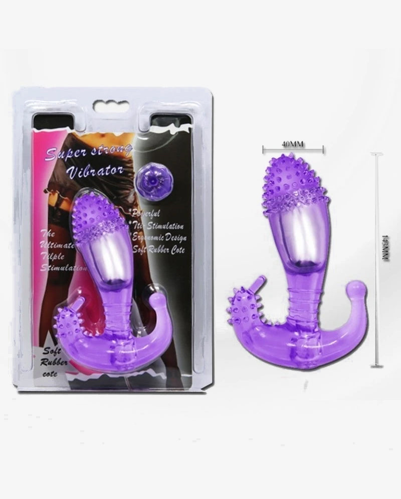 TRIPLE STIMULATTON SUPER STRONG SOFT VIBRATOR - [Adultskart.com]