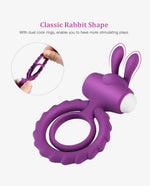 Utimi Soft Silicone Dual Vibrating Cock Ring - [Adultskart.com]