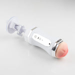 Realistic Vagina and Mouth 2 in 1 Vibrating Plus Voice with Suction Cup Male Masturbator