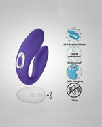 Wireless U Shape Swan USB Rechargeable Vibrator - [Adultskart.com]